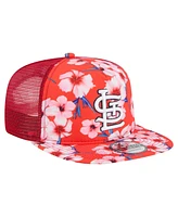 New Era Men's Red St. Louis Cardinals Adventure Pattern Golfer Trucker Snapback Hat