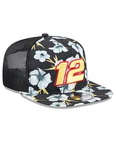 New Era Men's Black Ryan Blaney Adventure Pattern Golfer Adjustable Hat