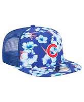 New Era Men's Royal Chicago Cubs Adventure Pattern Golfer Trucker Snapback Hat