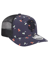 New Era Men's Black San Francisco Giants Adventure Drinks Pattern 9SEVENTY Stretch-Snap Hat