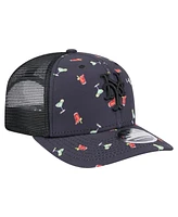 New Era Men's Black New York Mets Adventure Drinks Pattern 9SEVENTY Stretch-Snap Hat