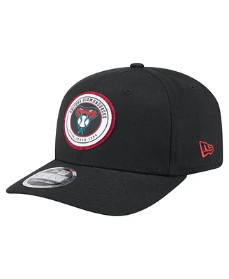 New Era Men's Black Arizona Diamondbacks Circle Patch 9SEVENTY Stretch-Snap Hat