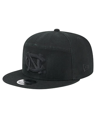 New Era Men's Black North Carolina Tar Heels Adventure Canvas Split Panel 9FIFTY Snapback Hat
