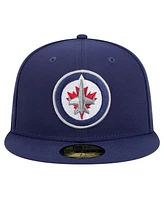 New Era Men's Navy Winnipeg Jets Core 59FIFTY Fitted Hat