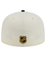 New Era Men's White Boston Bruins Chrome Two-Toned 59FIFTY Fitted Hat