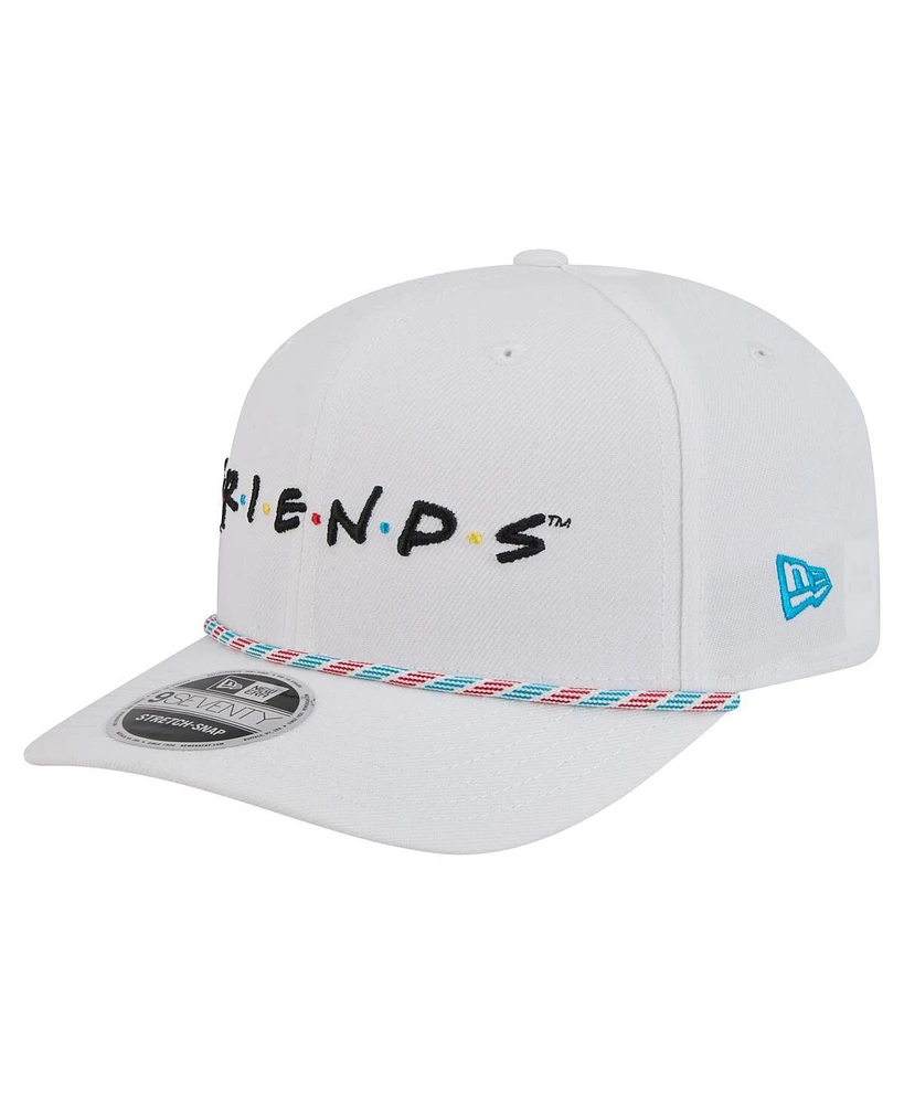 New Era Men's White Friends Rope 9SEVENTY Stretch-Snap Adjustable Hat