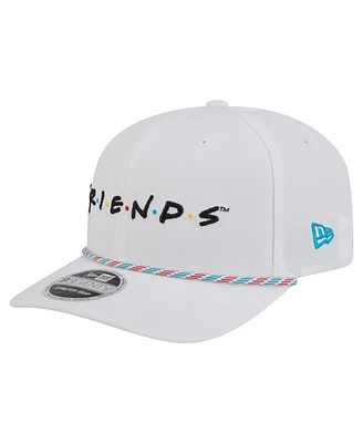 New Era Men's White Friends Rope 9SEVENTY Stretch-Snap Adjustable Hat