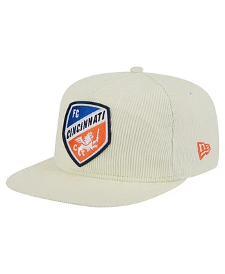 New Era Men's Cream Fc Cincinnati 2025 Kickoff Snapback Golfer Hat
