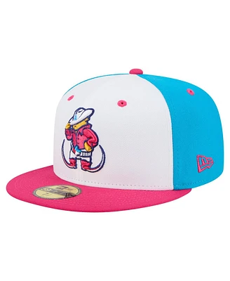 New Era Men's White Amarillo Sod Poodles Copa de la Diversion 59FIFTY Fitted Hat