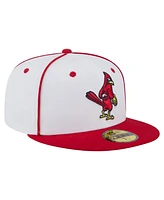 New Era Men's White/Red Memphis Redbirds Authentic Collection 59FIFTY Fitted Hat