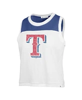 '47 Brand Women's White Texas Rangers Premier Zoey Waist Length Tank Top