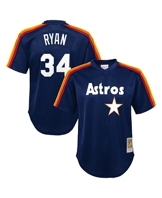 Mitchell & Ness Toddler Nolan Ryan Navy Houston Astros Throwback Mesh Batting Practice Jersey