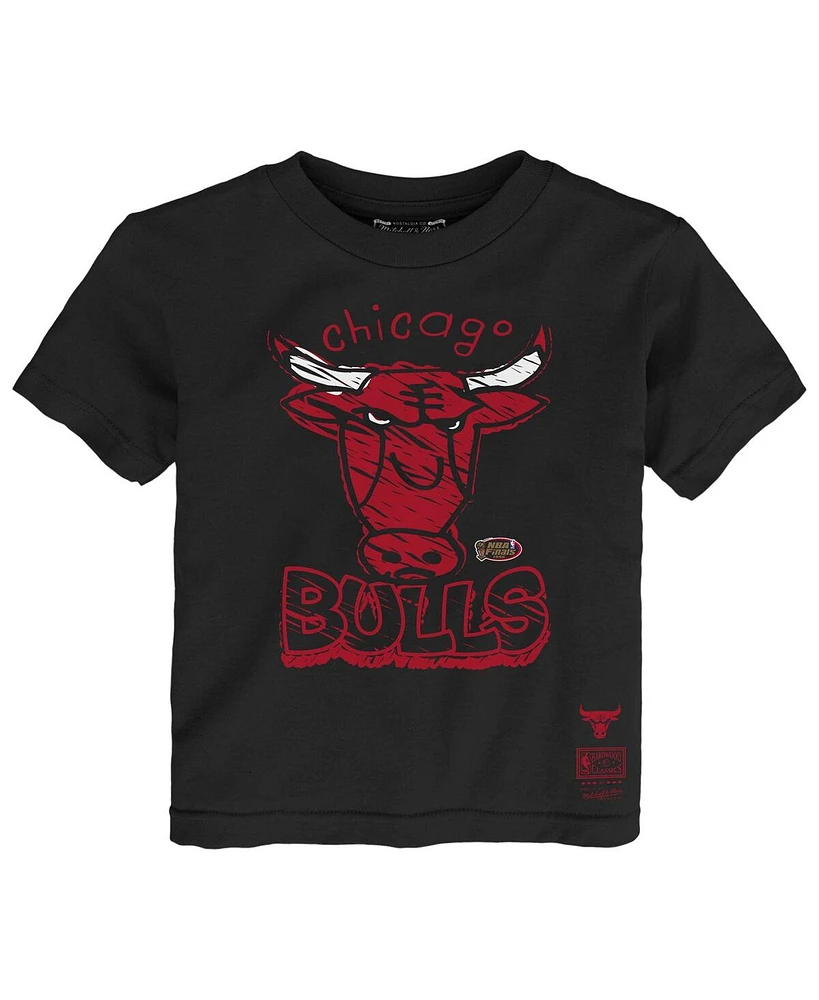 Mitchell & Ness Toddler Black Chicago Bulls Favorite Team T-Shirt