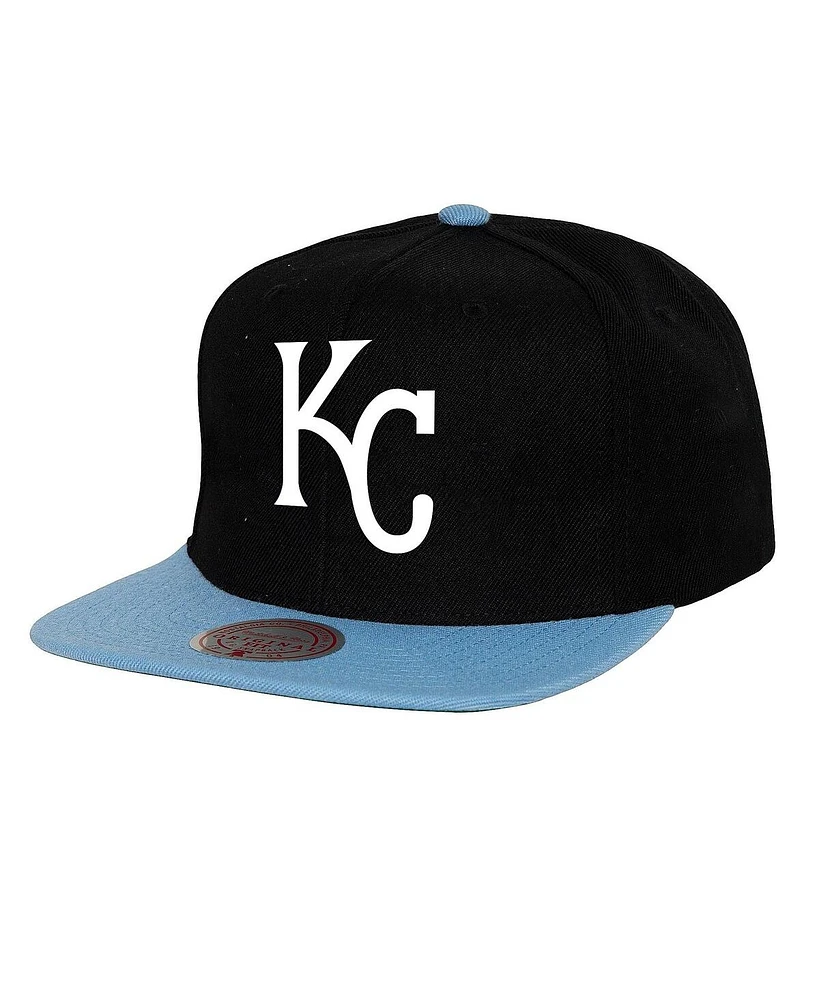 Mitchell & Ness Men's Black Kansas City Royals Cooperstown Collection Basic Flip Snapback Hat