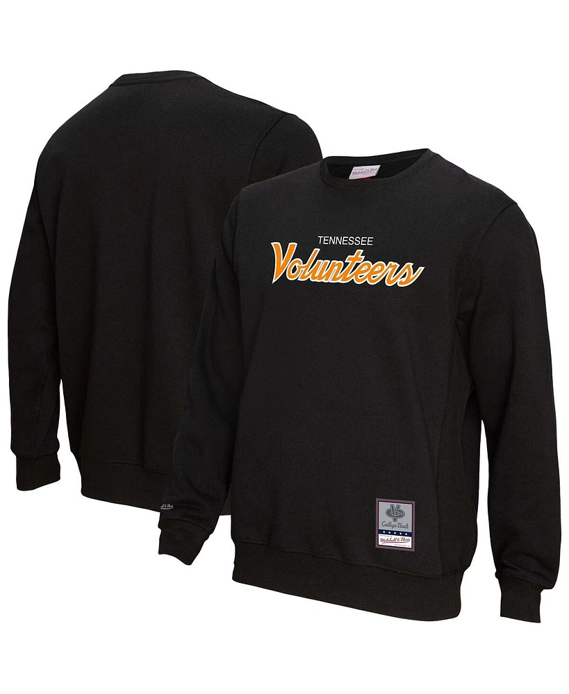 Mitchell & Ness Men's Black Tennessee Volunteers Elite Script Pullover Sweatshirt