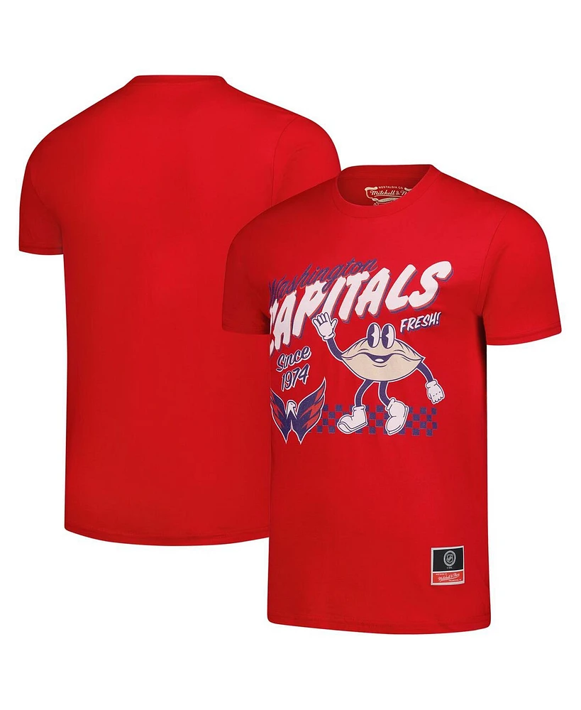 Mitchell & Ness Men's Red Washington Capitals Local Food T-Shirt
