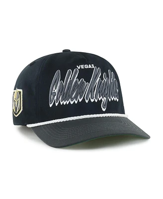 '47 Brand Men's Black/Charcoal Vegas Golden Knights Dropshadow Rope Hitch Adjustable Hat