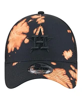 New Era Men's Black Houston Astros Bleached A-Frame 9FORTY Adjustable Hat