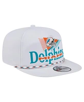 New Era Men's White Miami Dolphins Collide Golfer Snapback Hat