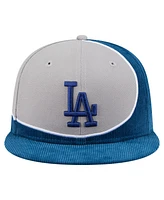 New Era Men's Royal/Gray Los Angeles Dodgers Retro Split Corduroy Snapback Hat