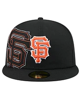New Era Men's Black San Francisco Giants Yarn Stitch 59FIFTY Fitted Hat