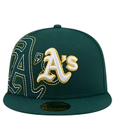 New Era Men's Green Athletics Yarn Stitch 59FIFTY Fitted Hat