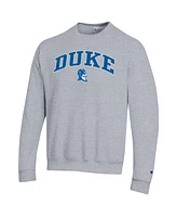 Champion Men's Heather Gray Duke Blue Devils Arch Over Logo Pullover Sweatshirt
