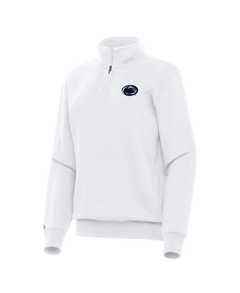 Antigua Women's White Penn State Nittany Lions Victory Quarter-Zip Sweatshirt