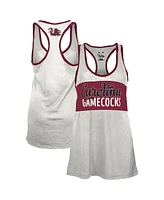 Pressbox Women's White/Garnet South Carolina Gamecocks Tracy Racerback Tank Top