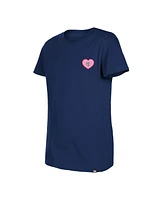 New Era Big Girls Navy Uswnt Bubble Heart T-Shirt