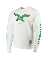Mitchell & Ness Men's White Philadelphia Eagles Rings Vip Champions Pullover Sweater