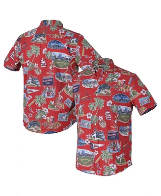 Reyn Spooner Men's Red St. Louis Cardinals Scenic Tri-Blend Performance Button-Up Top