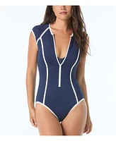 Beach House Sport Women's Endurance Zip Front One Piece Swimsuit