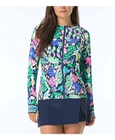Beach House Sport Women's Long Sleeve Zip Up Front Rash Guard
