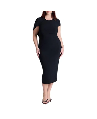 Eloquii Plus Cutout Back Midi Dress