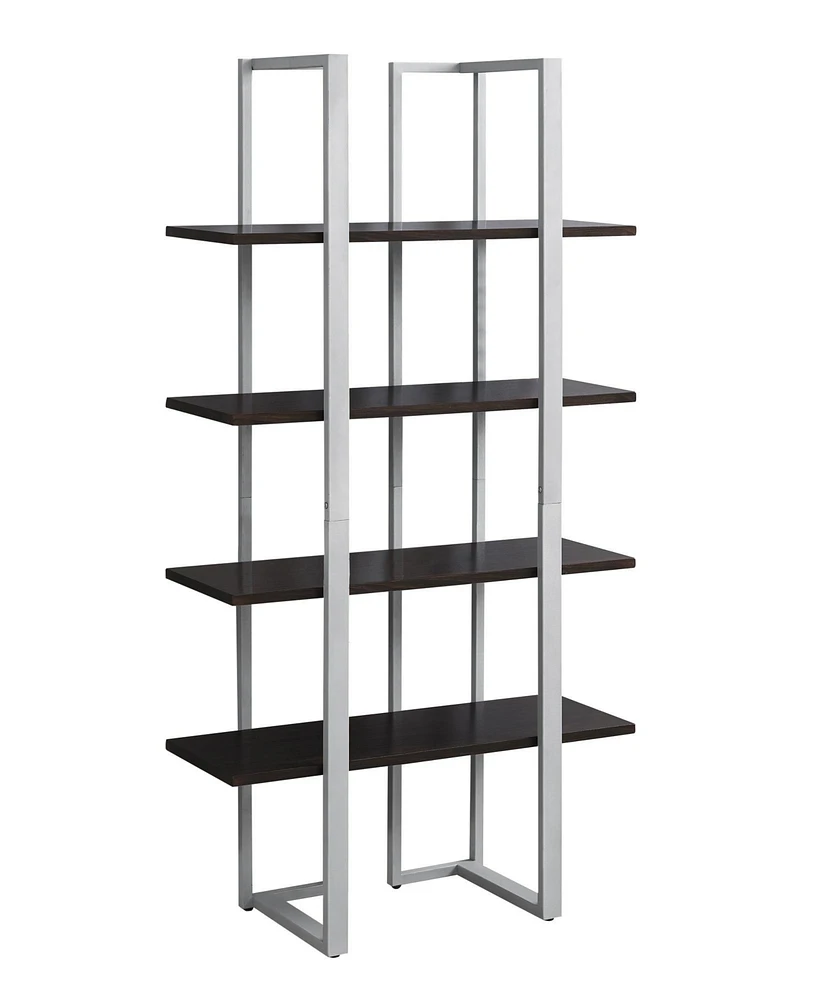Metal 4-Tier Bookshelf – Open Shelving Unit for Home or Office