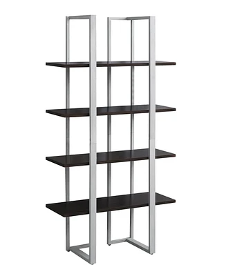 Metal 4-Tier Bookshelf – Open Shelving Unit for Home or Office