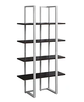 Metal 4-Tier Bookshelf – Open Shelving Unit for Home or Office