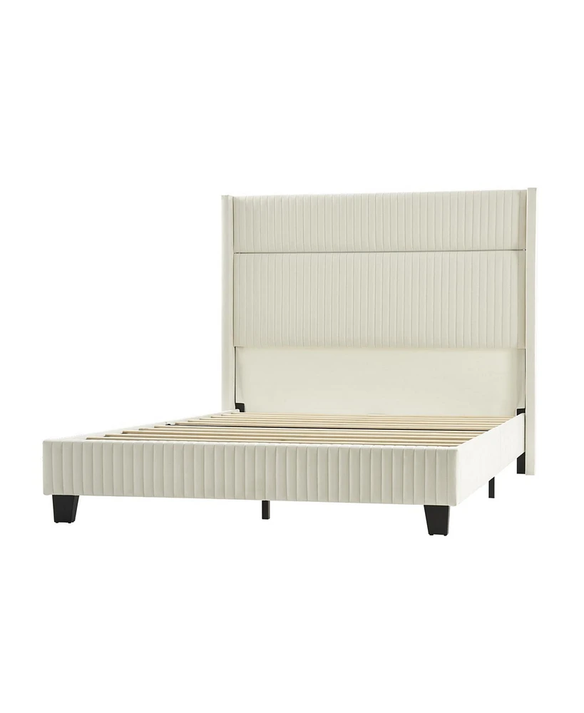 Nuria 81"Bed-King with Wingback Design