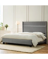 Nuria 81"Bed-King with Wingback Design