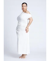 Eloquii Plus One Shoulder Maxi Dress