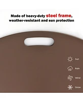 Gymax 9 Ft Patio Table Market Umbrella Yard Outdoor w/ Heavy-duty Base