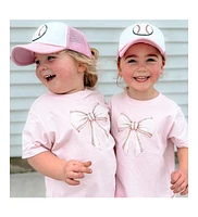 Sweet Wink Baby Girls Baseball Bow Short Sleeve T-Shirt