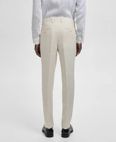 Mango Men's Linen Slim-Fit Suit Pants