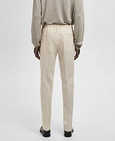 Mango Men's Salerno Linen Slim-Fit Suit Pants