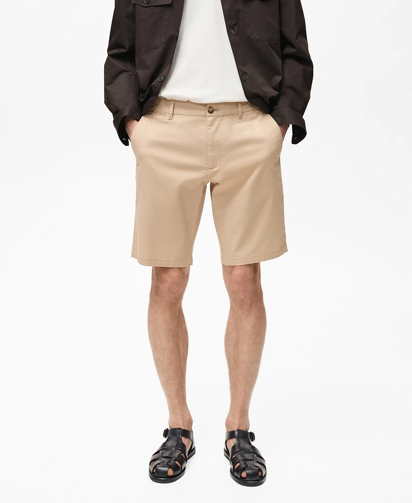 Mango Men's Slim-Fit Chino Cotton Bermuda Shorts