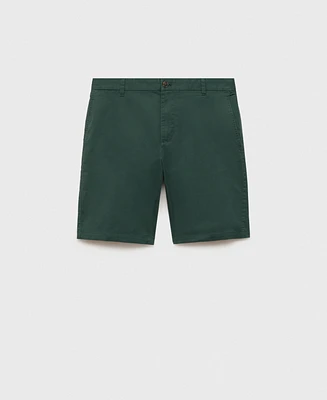Mango Men's Slim-Fit Chino Cotton Bermuda Shorts