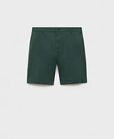 Mango Men's Slim-Fit Chino Cotton Bermuda Shorts