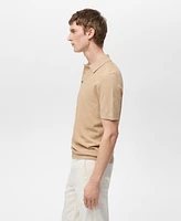Mango Men's Structured Knitted Slim-Fit Polo Shirt