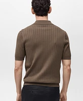 Mango Men's Slim-Fit Fine Rib-Knit Shirt